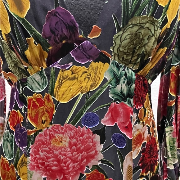 Alice & Olivia Tula Floral-print Devoré-Satin multi-color Tula burnout maxi - Picture 7 of 12